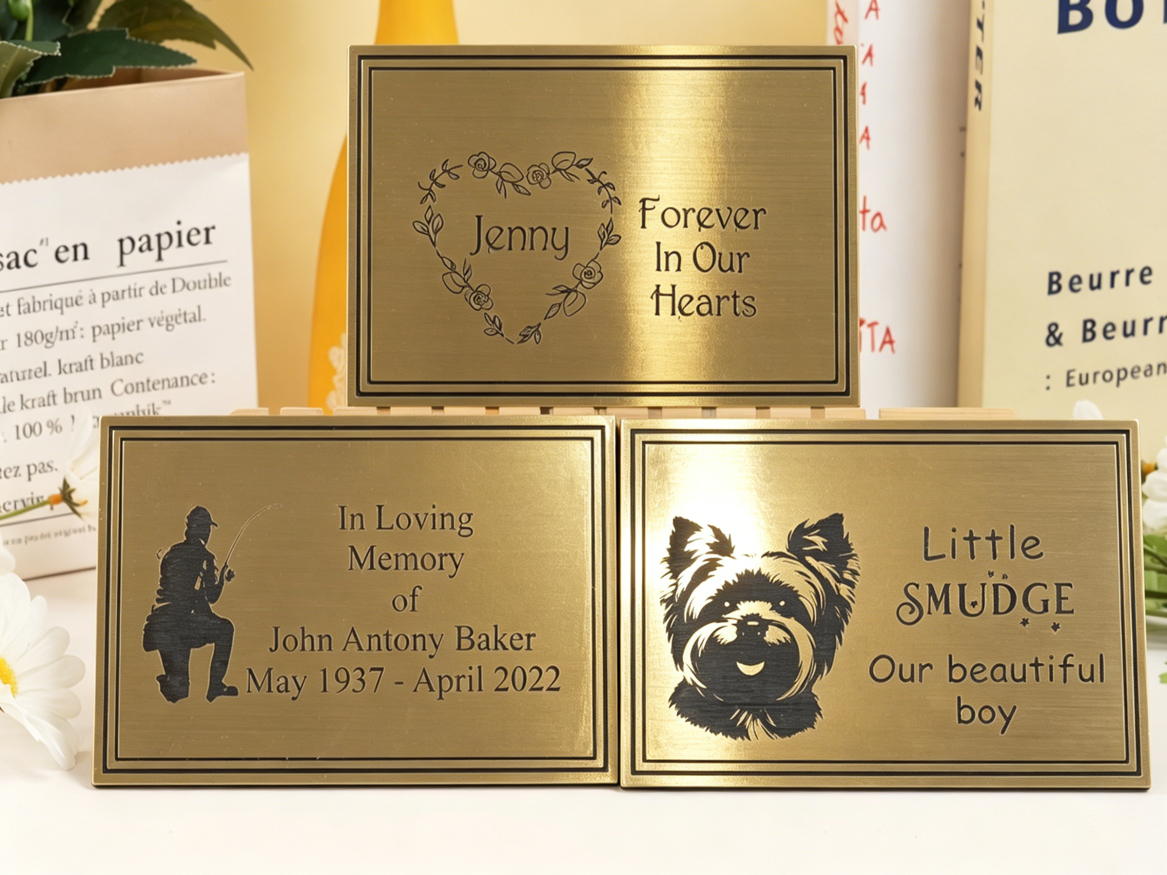 Laser Engrave Acrylic Memorial Plaque