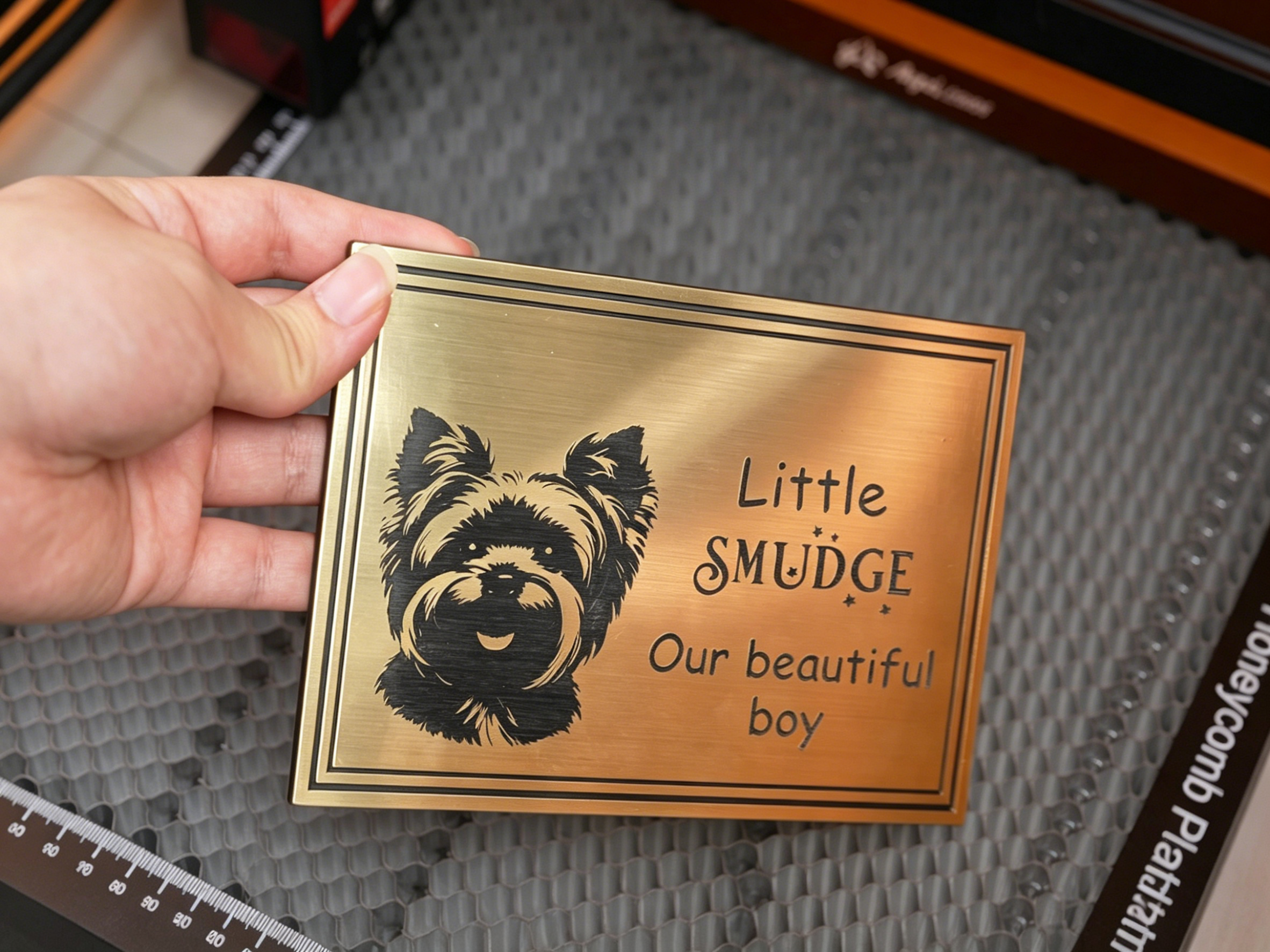 Laser Engrave Acrylic Memorial Plaque