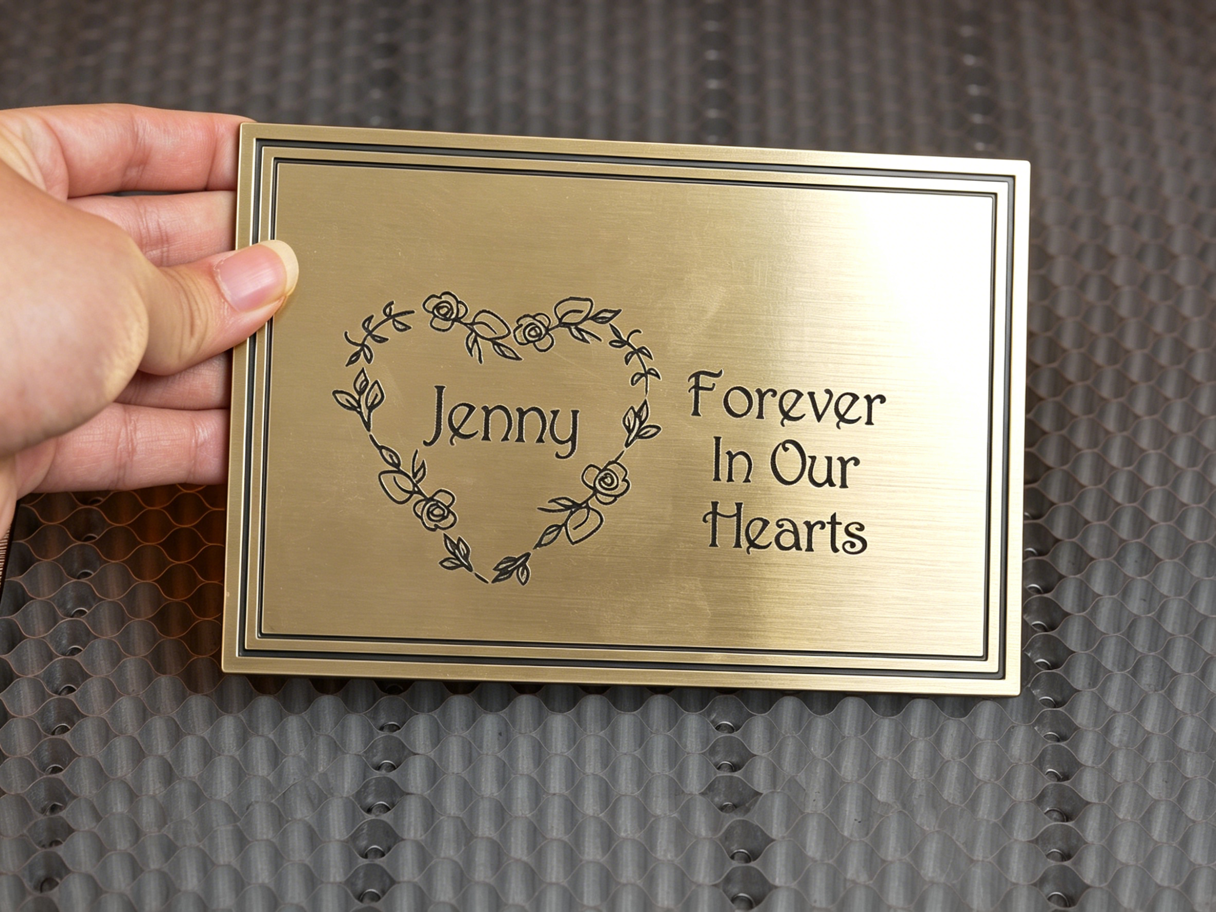 Laser Engrave Acrylic Memorial Plaque