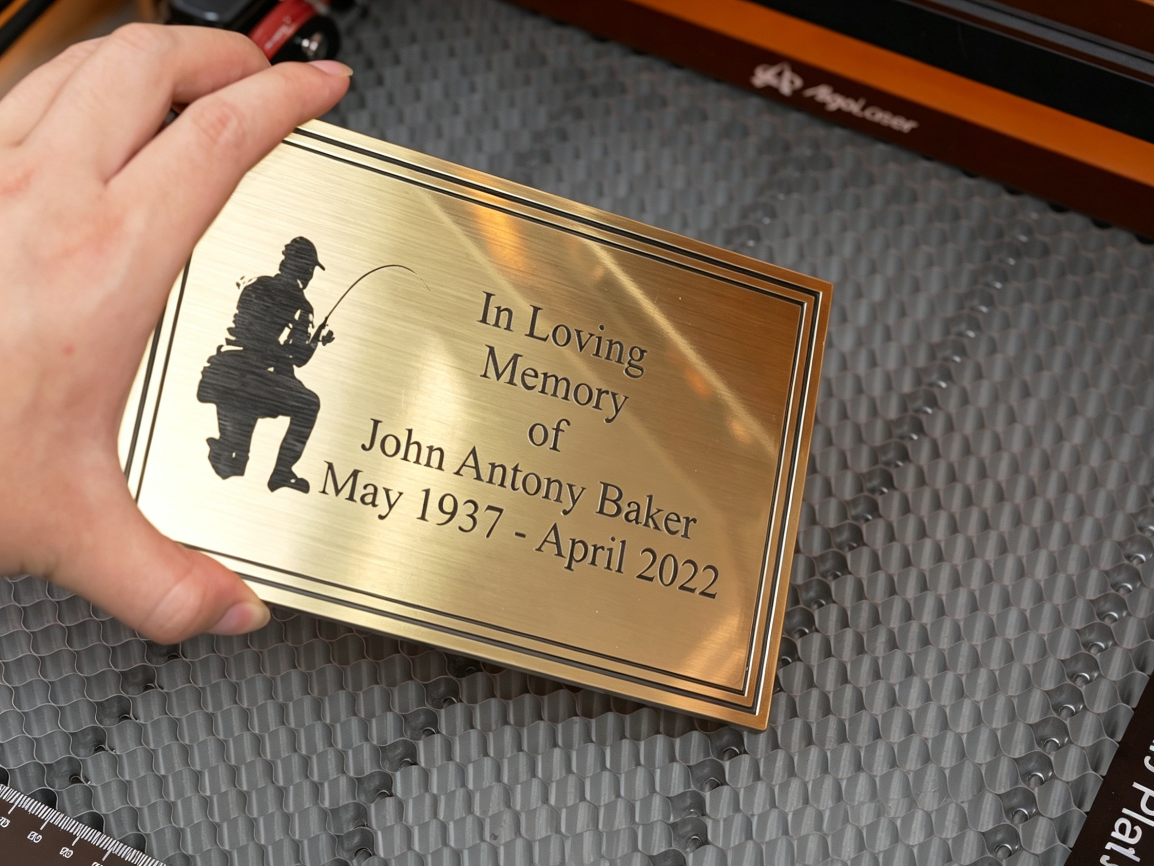 Laser Engrave Acrylic Memorial Plaque