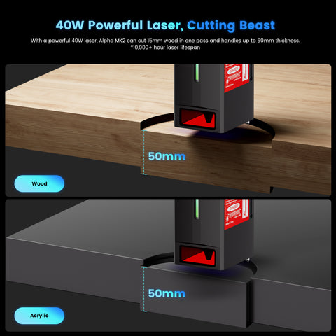 AlgoLaser Alpha MK2 40W Diode Laser Cutter and Engraver