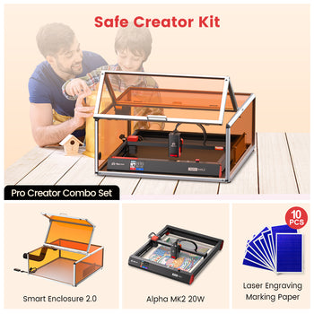 Grabador láser de diodo inteligente Alpha MK2 de 20 W