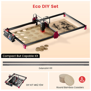 Kit de bricolaje MK2, grabador láser de diodo extendido de 10 W (15,7″ x 34,6″)