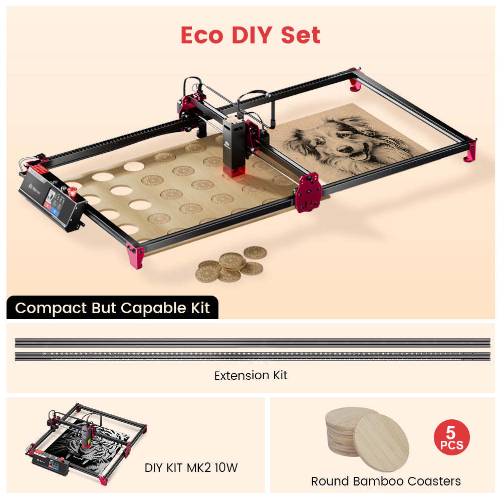 DIY Kit MK2 10W Láser de diodo extendido (15.7 ″ x 34.6 ″)