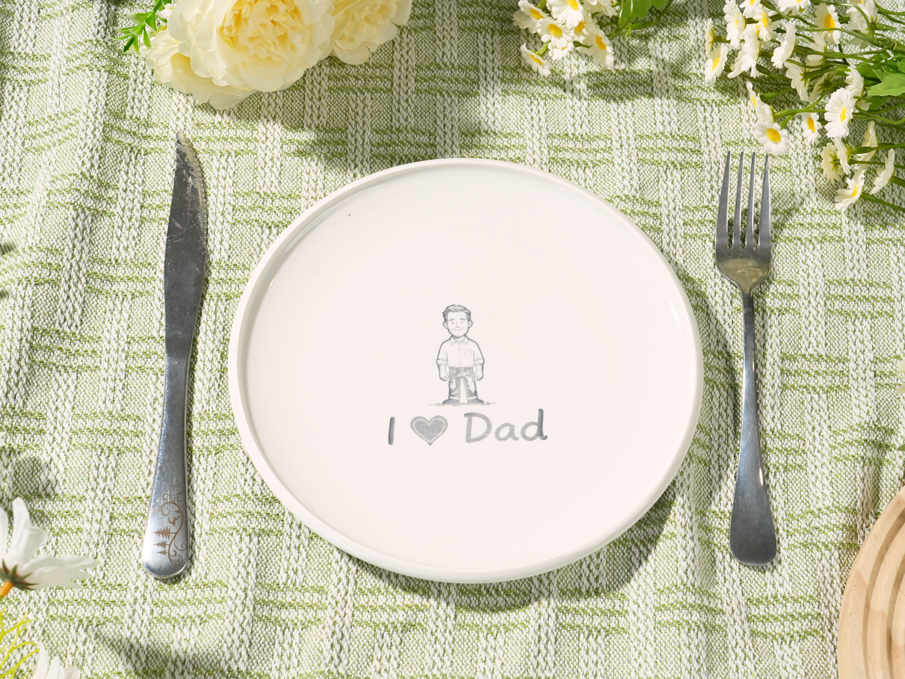 Laser Engrave Father's Day Ceramic Plate