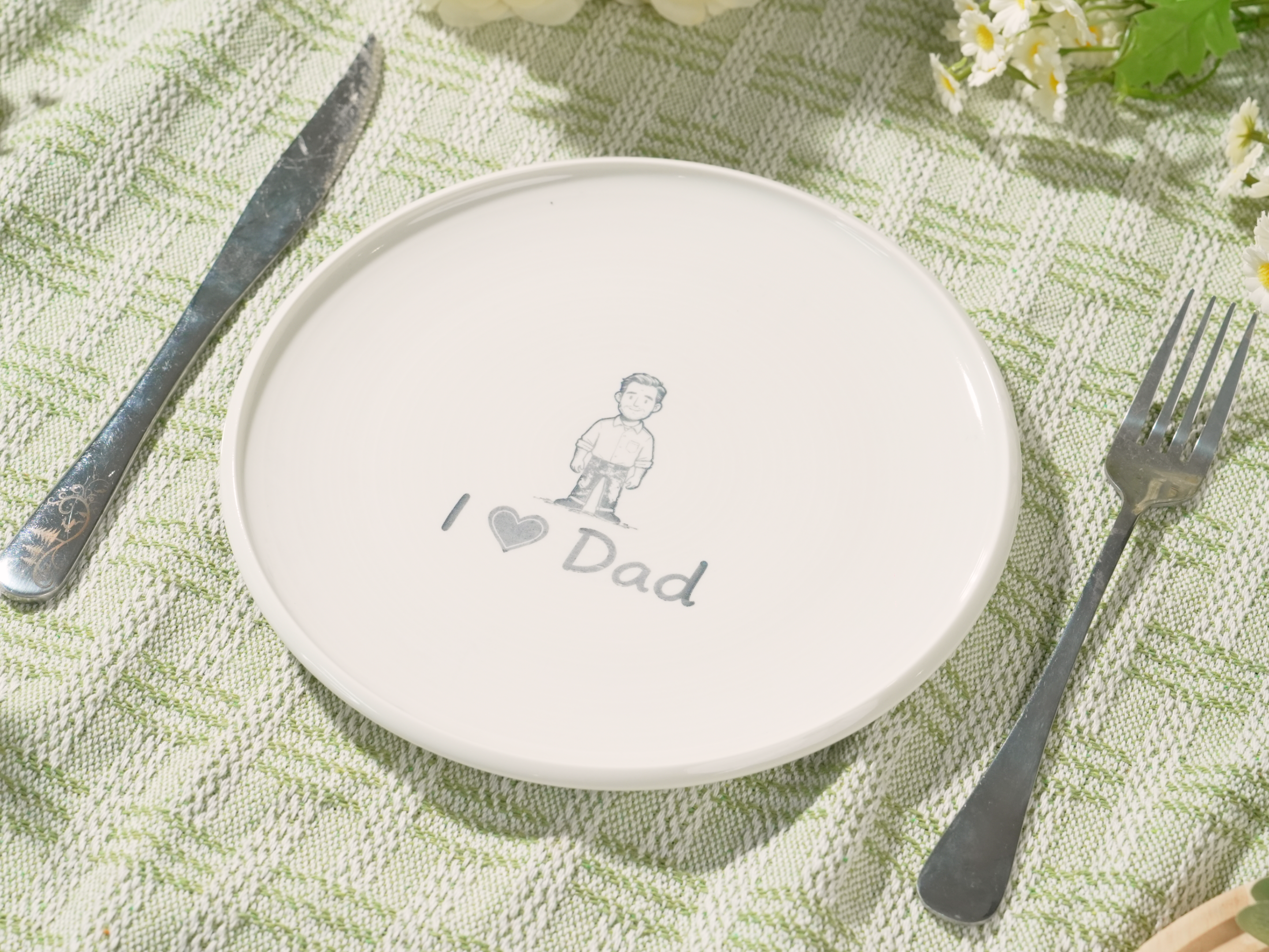 Laser Engrave Father's Day Ceramic Plate