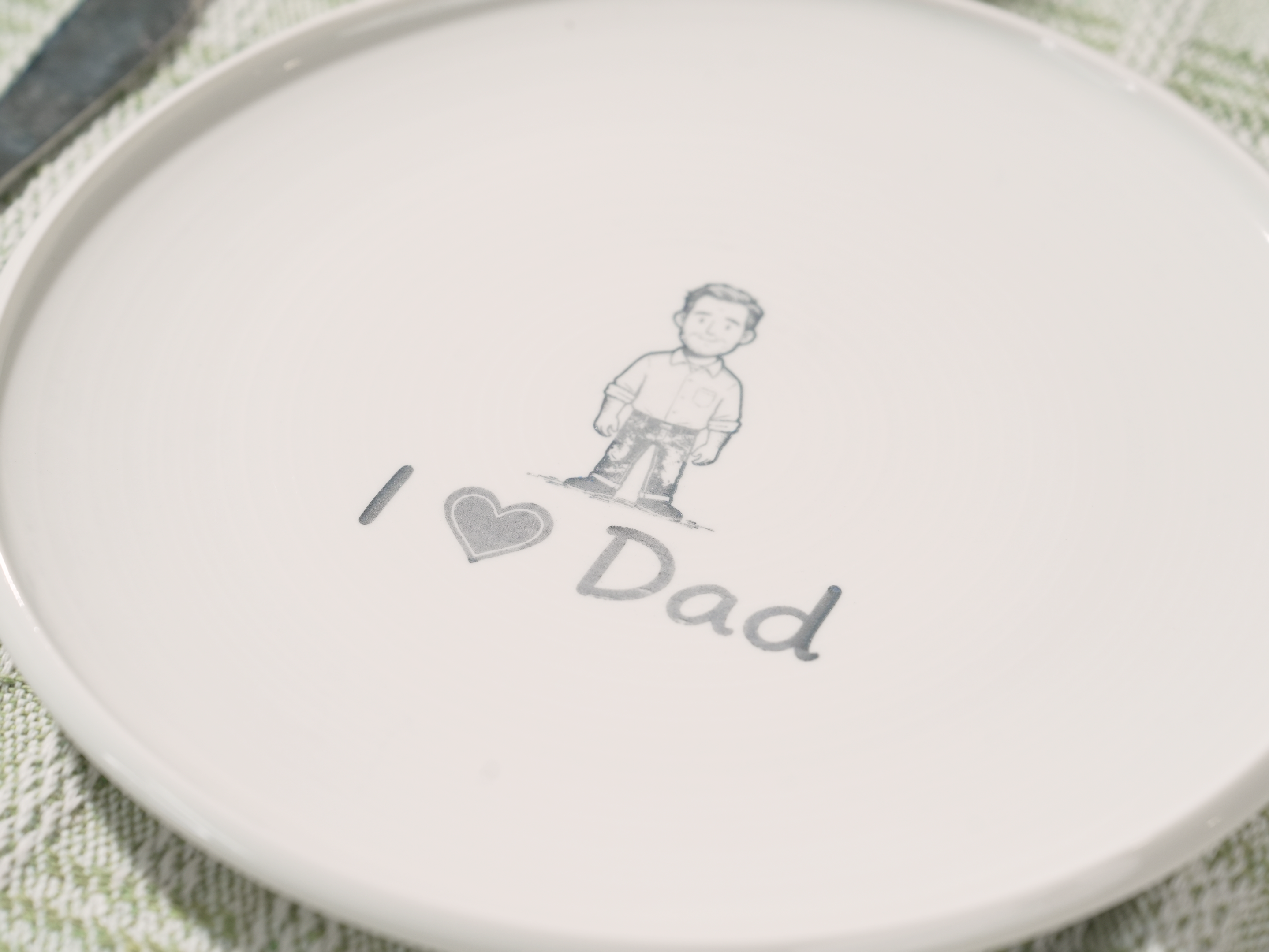 Laser Engrave Father's Day Ceramic Plate