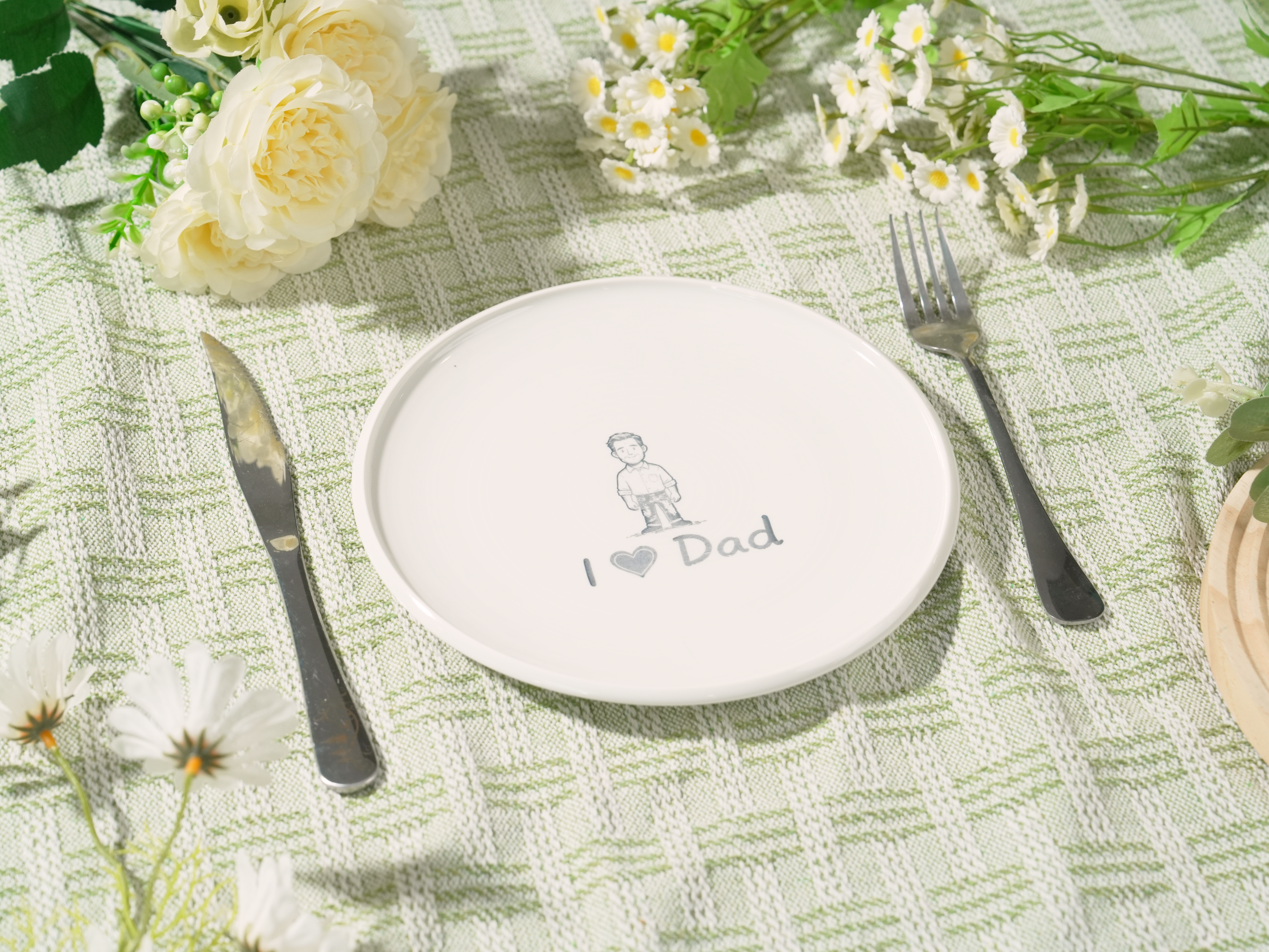 Laser Engrave Father's Day Ceramic Plate