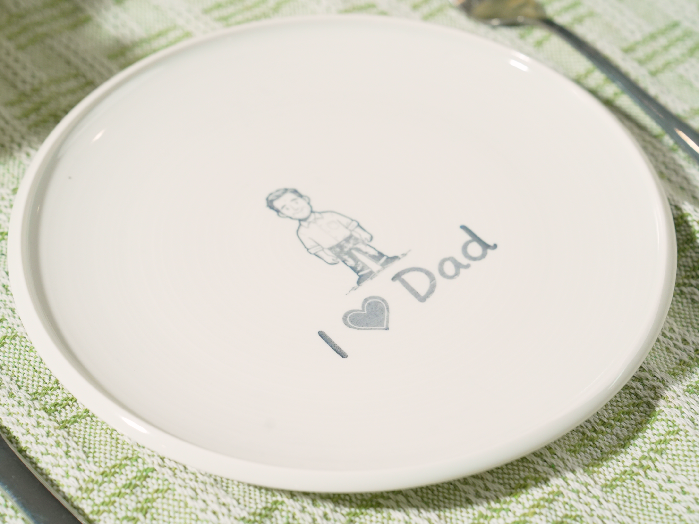Laser Engrave Father's Day Ceramic Plate