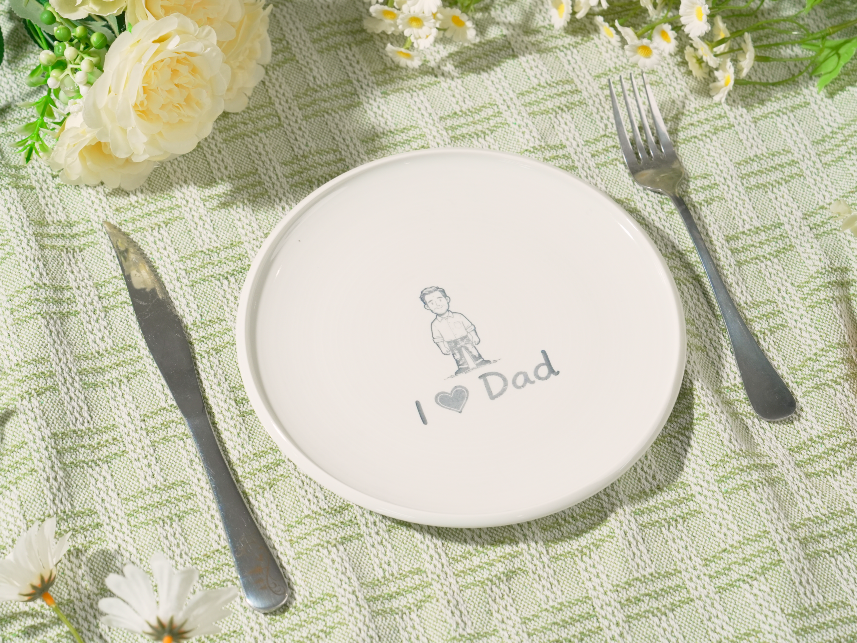 Laser Engrave Father's Day Ceramic Plate