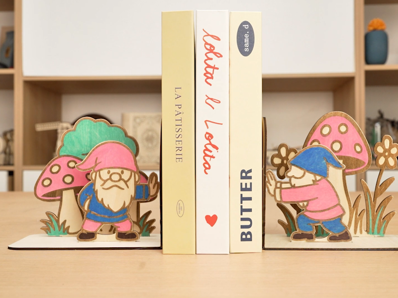 Cómo cortar con láser sujetalibros de madera 001