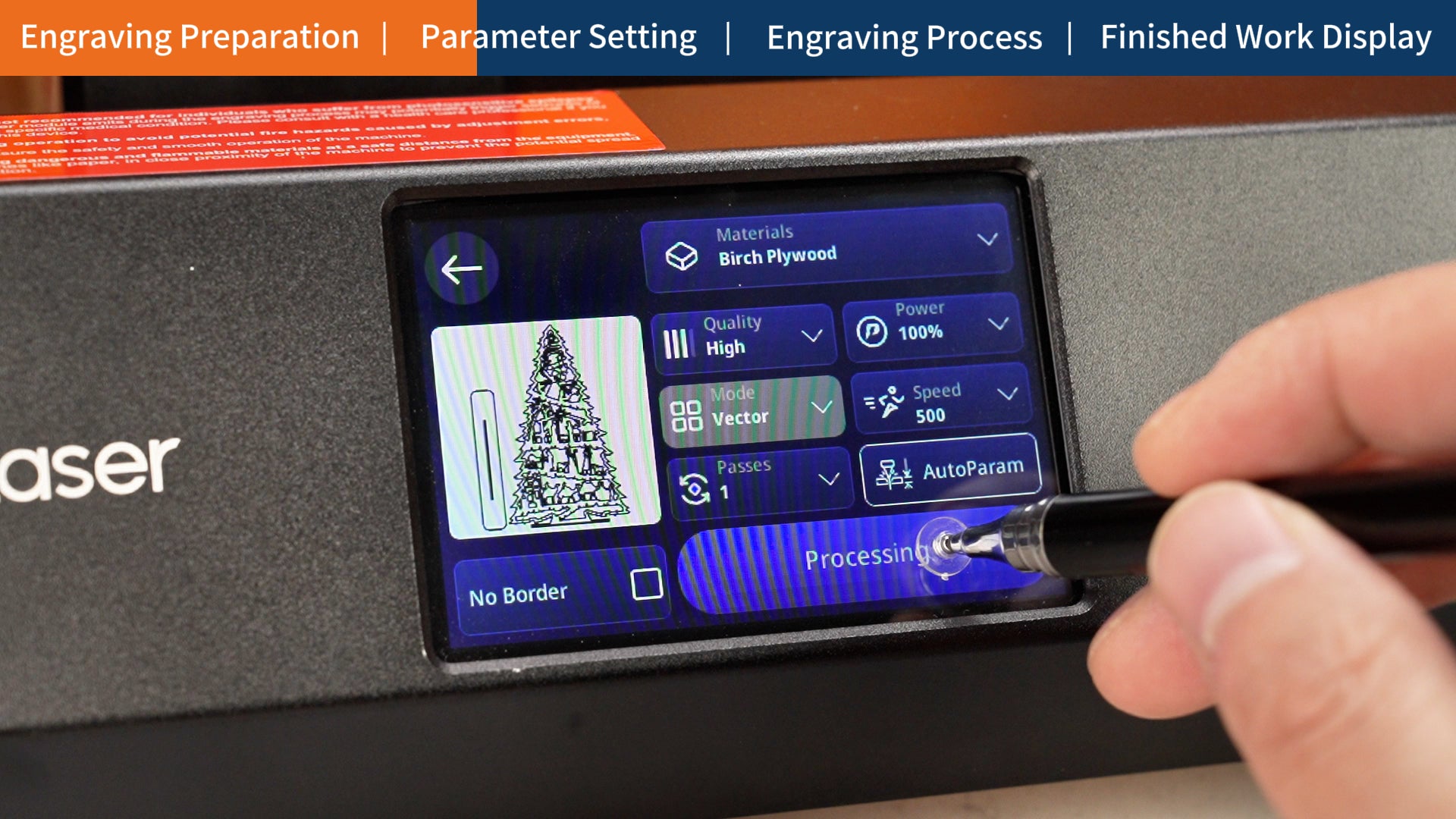 How to Laser Cut a Wooden Christmas Tree  00