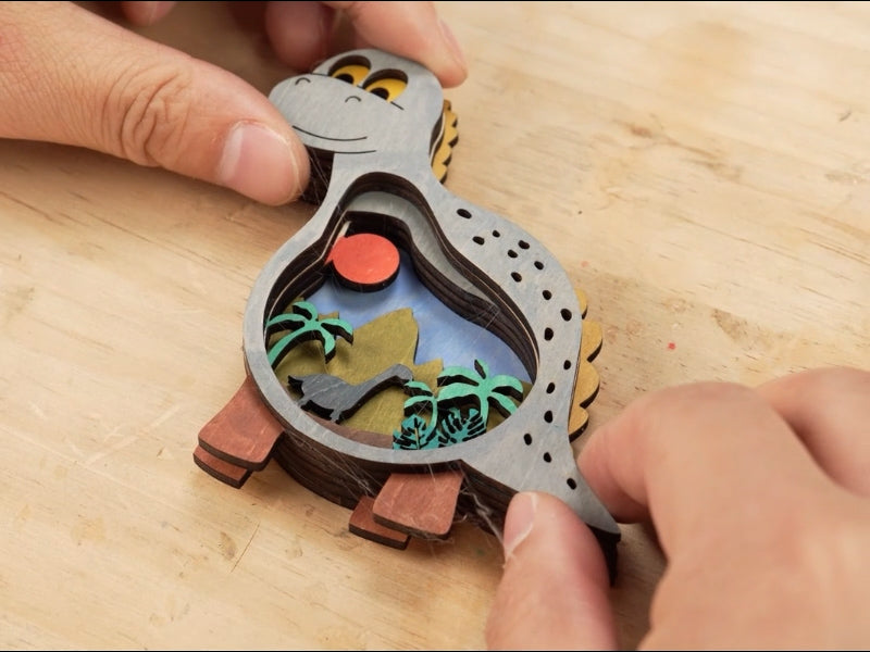 How to Laser Cut a Wooden Dinosaur 00