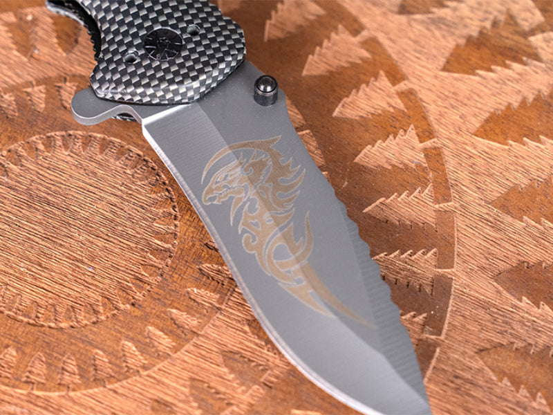 Laser Engraved Father's Day Metal Pocket Knife