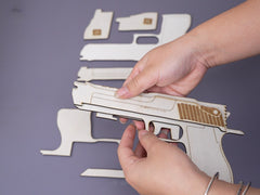 Laser Cut Plywood Guns