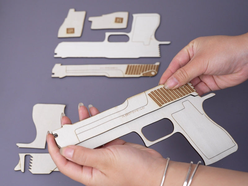 Laser Cut Plywood Guns