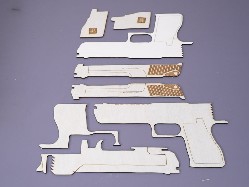 Laser Cut Plywood Guns