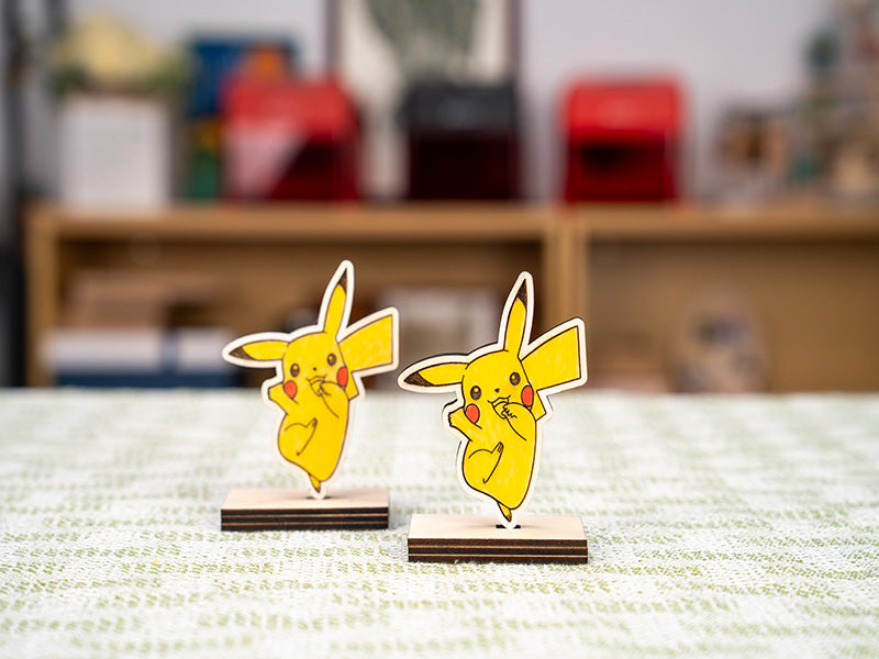 Laser Cut Wooden Cartoon Pikachu Stand