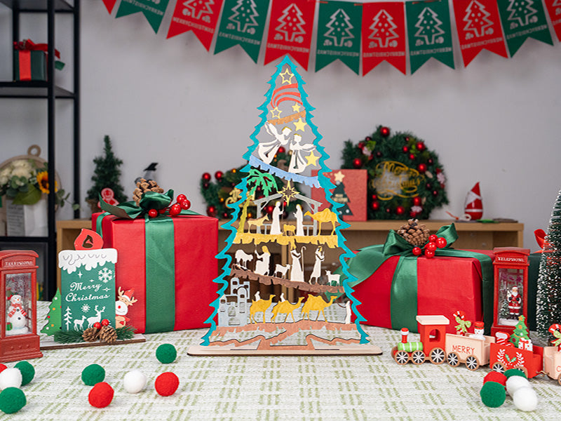Laser Cut Wooden Christmas Tree