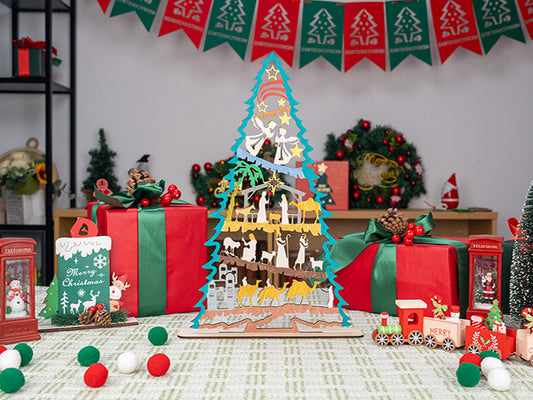 Laser Cut Wooden Christmas Tree