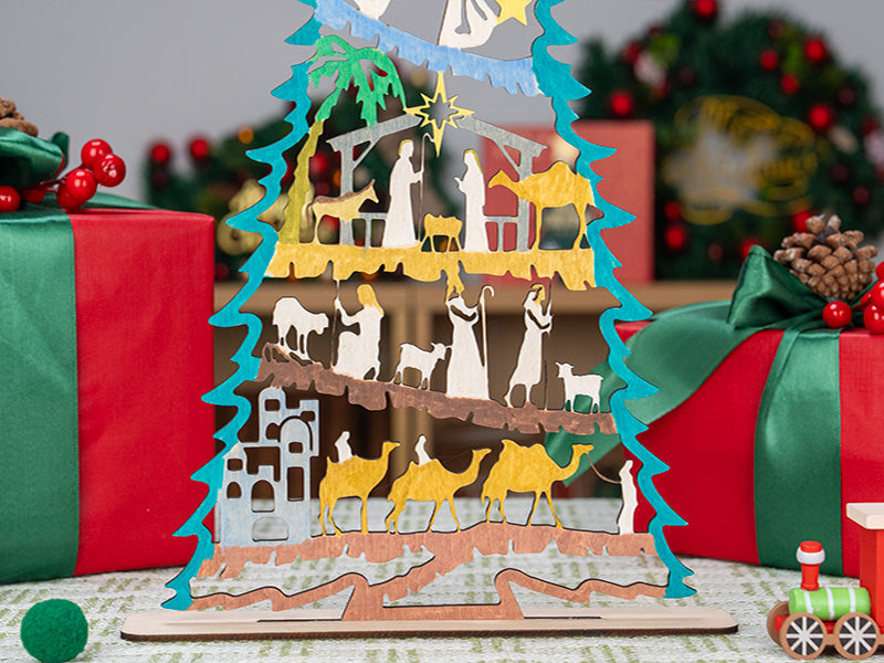 Laser Cut Wooden Christmas Tree