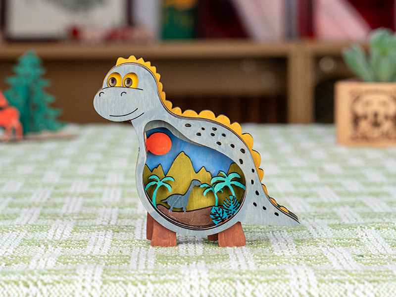 Laser Cut Wooden Dinosaur