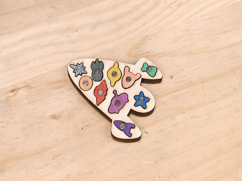 Laser Cut Wooden Fishing Toy for Kids