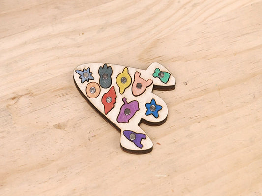 Laser Cut Wooden Fishing Toy for Kids