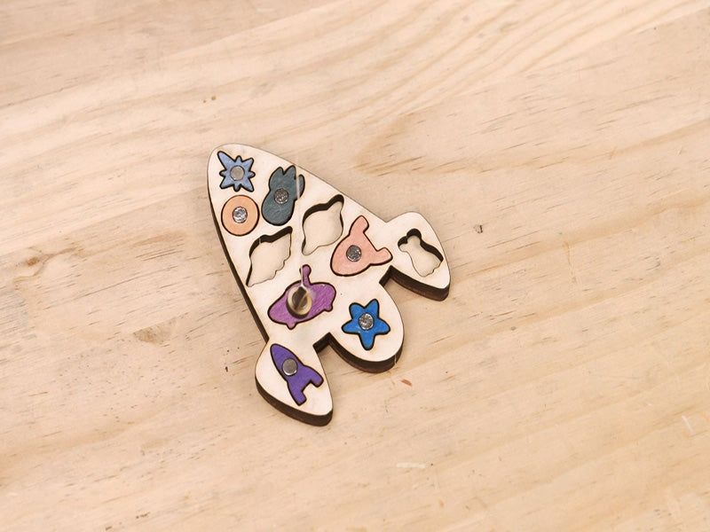 Laser Cut Wooden Fishing Toy for Kids