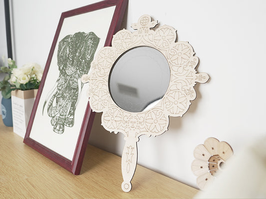 Laser Cutted Plywood Mirror