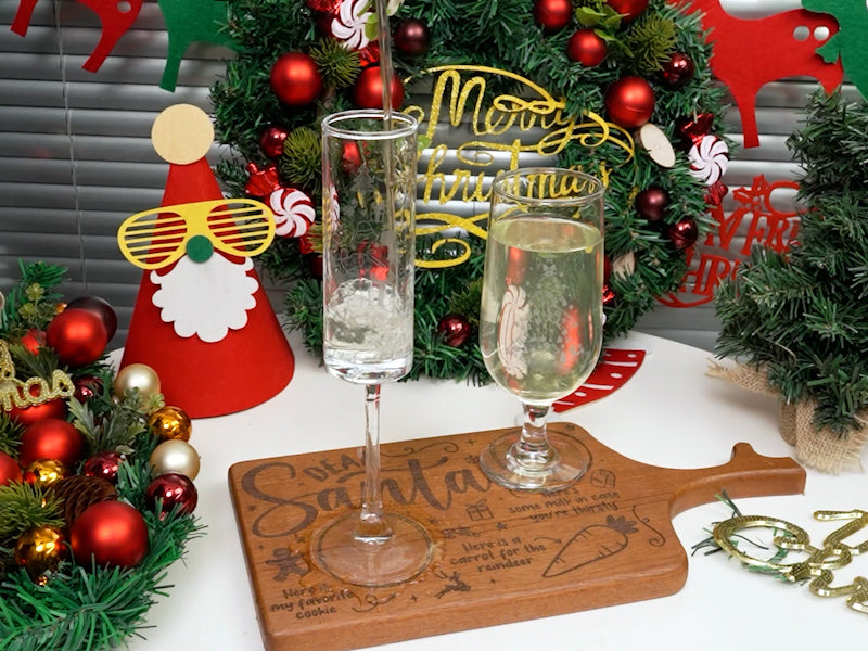 Laser Engrave Champagne Glass