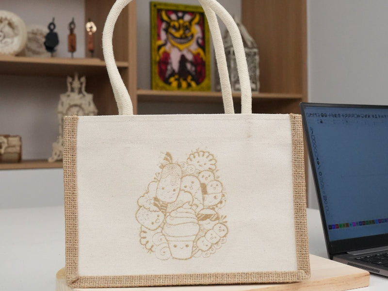 Laser Engrave Fabric Tote Bag