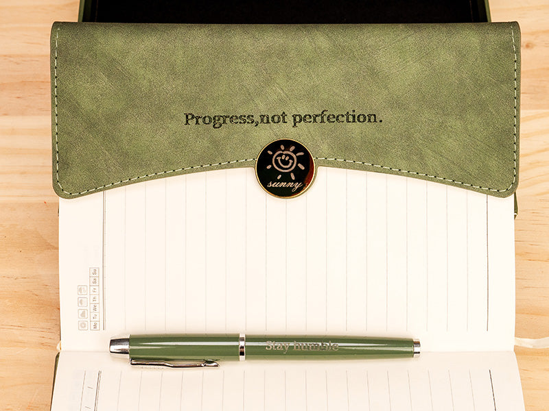 Laser Engrave Leather Journal Set