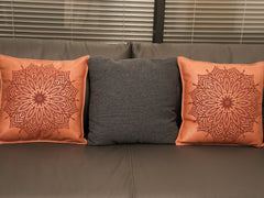 Laser Engrave Leather Pillow