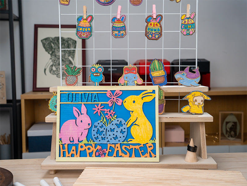 Laser Cut Easter Wooden Ornaments