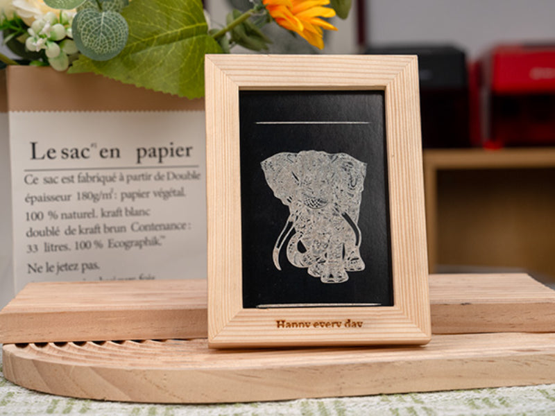 Laser Engraved Elephant Photo Paper