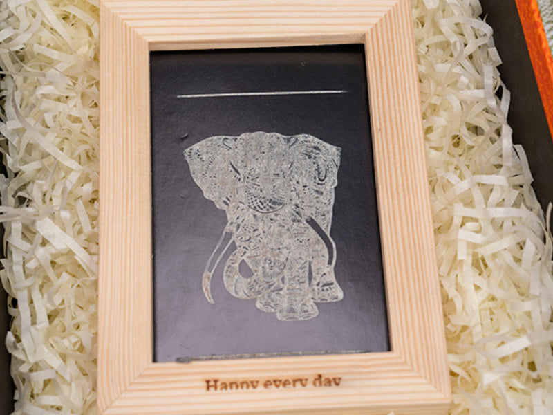 Laser Engraved Elephant Photo Paper