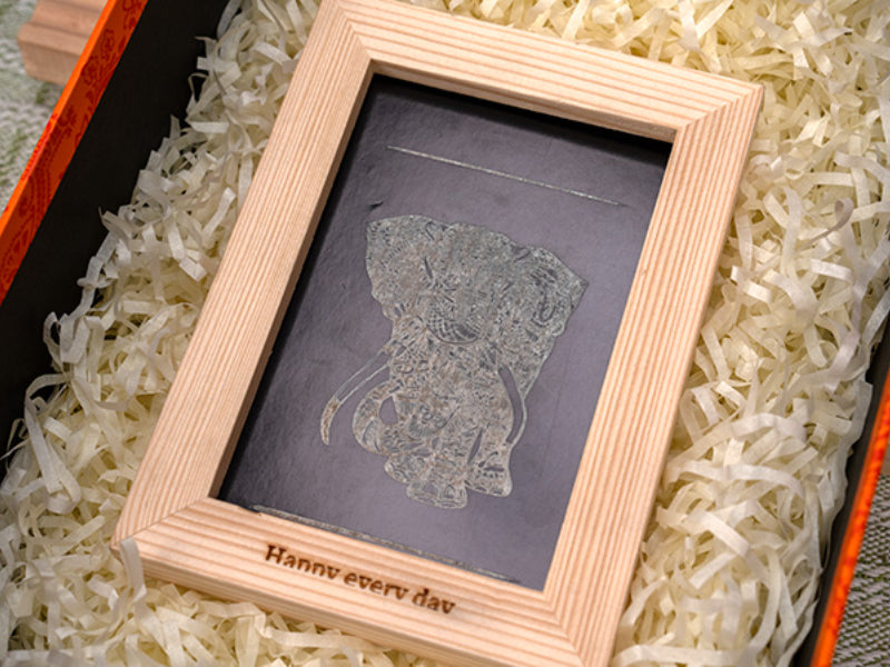 Laser Engraved Elephant Photo Paper