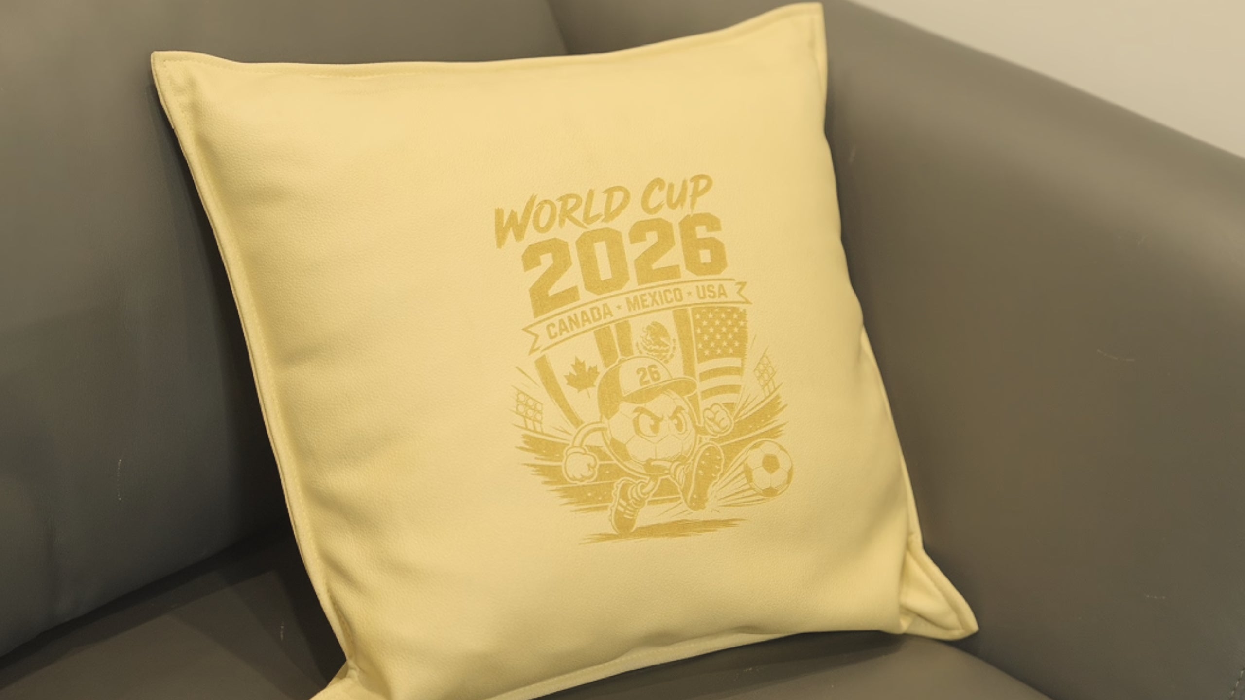 Laser Engraved Leather Pillow