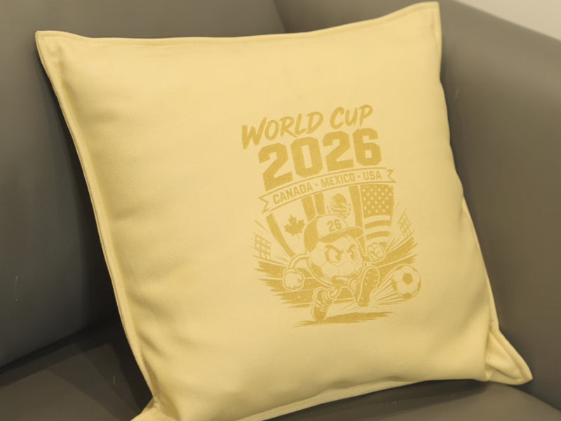Laser Engraved Leather Pillow