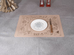 Laser Engraved Leather Placemat