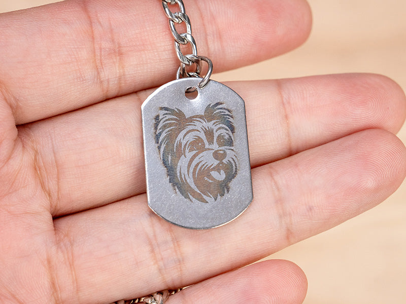 Laser Engraved Metal Pet Necklace