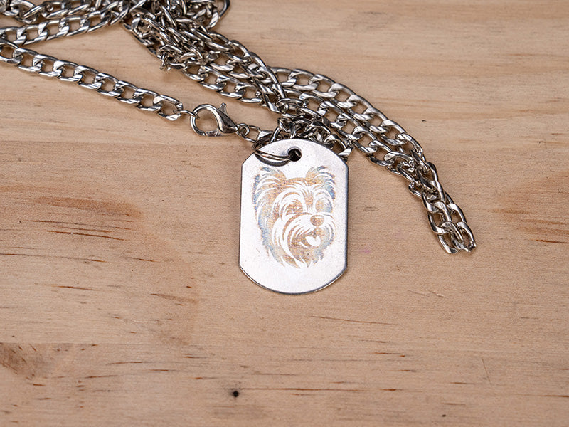 Laser Engraved Metal Pet Necklace
