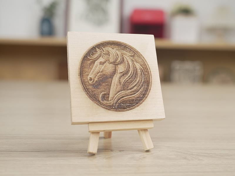 Relieves de tablero de madera de pino grabados con láser