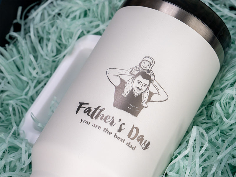 Laser Engraved Stainless Steel Coated Mug for Dad