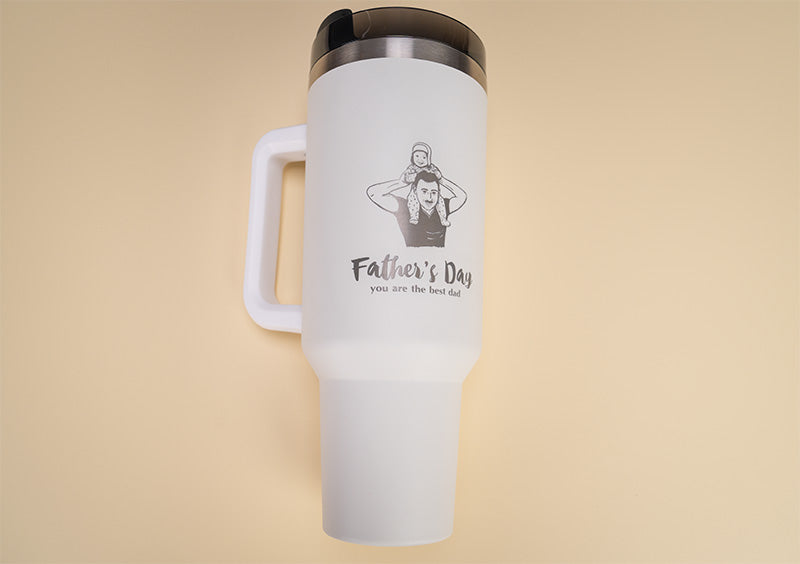 Laser Engraved Stainless Steel Coated Mug for Dad