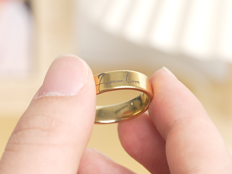 Laser Engraved Steel Ring