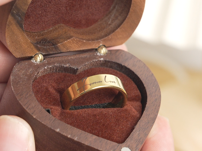 Laser Engraved Steel Ring