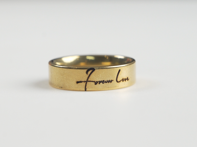 Laser Engraved Steel Ring