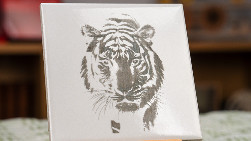 Laser Engraved Tiger Tiles